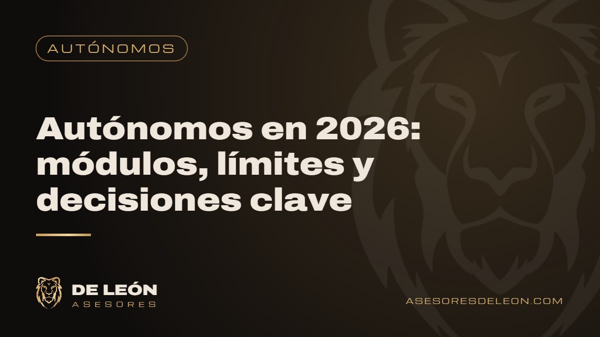 Autónomos en 2026: módulos, límites y decisiones clave